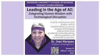 Thought Leader Series: Dr Joan Marques: Leading in the Age of Artificial Intelligence
