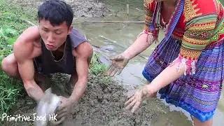 Primitive Life: Unique Fishing| Catch Catfish Under Crevice| Find Catfish Under Secret Pits &hearts;️
