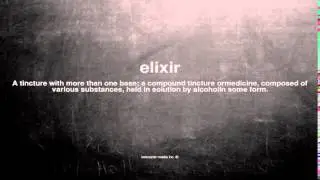 What does elixir mean