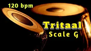 Tabla | Tritaal | 120 bpm | Scale G | With Tanpura [Pa Sa] | HD Sound Quality | Tabla Online.