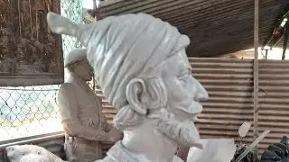 छत्रपती शिवाजी राजे.... clay modeling prosses. #sculpture #artwork  creative art