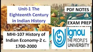 MHI107 | UNIT 1 | The 18th Century in Indian History | IGNOU MA HISTORY