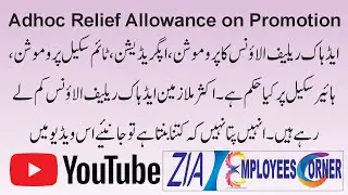 Adhoc Relief Allowance 2022 & 2023 On Promotion, Upgradation | ARA Status | Employees Corner Zia |
