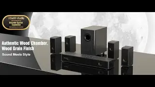 Wooden 5.1.2 Sound Bars, 4 Surround Speakers, 400W Peak Power, TV Speaker Surround Sound System