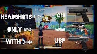 Freefire headset gameplay with USP G18 M500 😍🔥😱