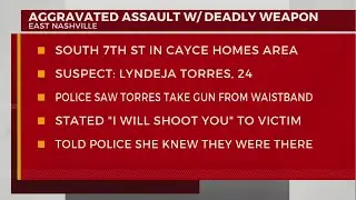 Woman charged with aggravated assault with deadly weapon