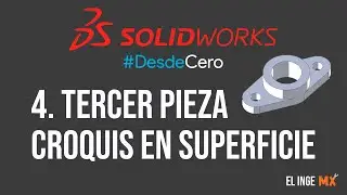 Croquis sobre superficie, simetría, corte - Curso Básico de SolidWorks #DesdeCero