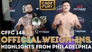 Официальное взвешивание бойцов CFFC 148 | Гуарашио против Гонсалеса | Из Филадельфии