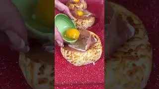 Sheet pan egg in the hole bagels