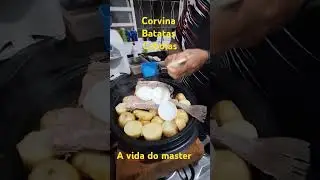 Corvina assada com batatas e cebola #motivacional #swimming #aquamundo #natacao