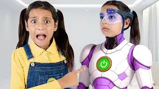 Robo-Ellie Takes Over as Bobby's Best Friend! Robot vs Real Friend | Toys and Colors