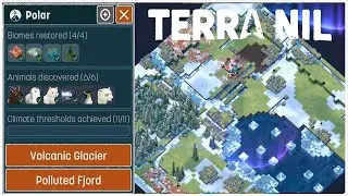 Terra Nil Full Gameplay Part 7: Polluted Fjord + All Animals Discovered