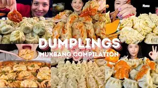 DUMPLINGS MUKBANG *ASMR* COMPILATION |  BIG BITES | EATING SOUNDS