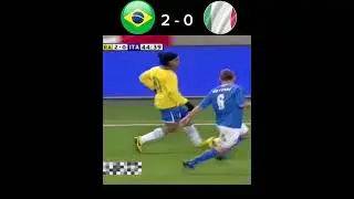 Brazil vs Italy friendly match 2002 #shorts #brazil #ronaldino #italy