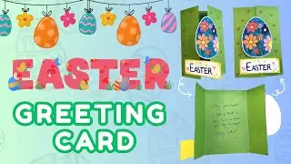 Handmade Easter Greeting Card | Cute Bunny & Egg Design | Happy Easter Wishes | Spring Card for Love