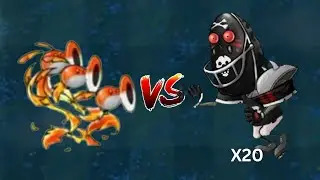 Pvz Fusion RH - Phoenix Threepeater vs 20x Zombies (all zombies)