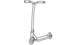 How To Draw a Stunt Scooter