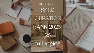 SSLC QUESTION BANK 2025-26 full topics.         #sslcstudents #study #viralvideo 
