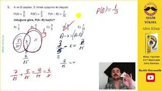 Olasılık  1 (Miray Yayınları AYT Soru Bankası Çözümleri)