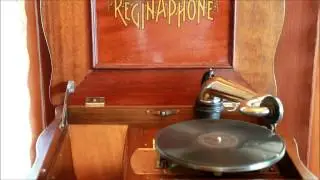 Reginaphone Disc Music Box playing 78 RPM record : Wedding of the Winds
