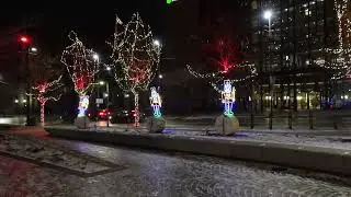 enjoying ice skating at public square
