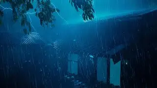 Мгновенная терапия для сна 🌧️ Сильный дождь и раскаты грома по металлической крыше