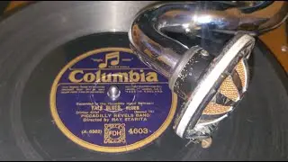 Yale Blues ~ Piccadilly Revels Band ~ 1927 Columbia 78rpm ~ HMV 102 Gramophone & Tigey Cat