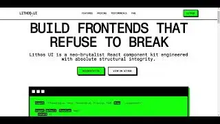 Lithos UI: The Neo-Brutalist React Library (Free & Open Source)