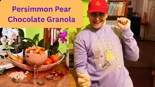 Walnut Persimmon Pears on Coconut Buckwheaty Granola with Cashew Chocolate Cream ～ Take 3