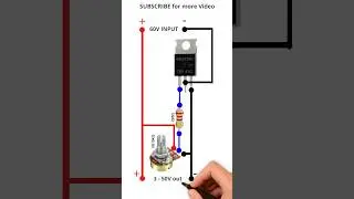 Simple Variable Power Supply Circuit 🛠️ #electronics #diy #delectric