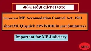 MP Accomodation Control Act, 1961