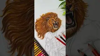 Narsimha Drawing 🔥Colouring Part #shorts #narsimha #art #drawing