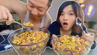 Massive Bowl of FROOT LOOPS CHALLENGE | Couple Challenge