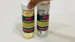 Foil Flakes in Resin for Crafts Crushed Foil Silver and Golden 2 Grams