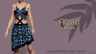 Blue Butterfly Dress Misty
