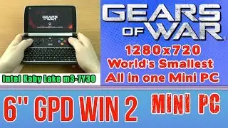 GPD WIN 2 Gears of War on Handheld Mini PC - 256 GB SSD 8GB RAM Intel Core m3-7Y30 HD 615