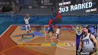 LUKA NEEDS A BUFF!! 87 OVR LUKA DONCIC IN HOF 3v3 RANKED | NBA INFINITE GAMEPLAY