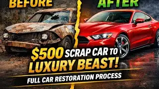 $500 Scrap Car to Luxury Beast | Full Car Restoration Process #restoration