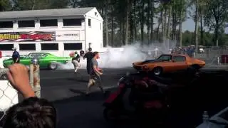 1969 Chevelle burnout milan dragway