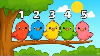 5 Little Birds Counting Song | Fun Nursery Rhyme for Kids | Learn Numbers & Sing Along!