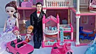 8 Minutes Satisfying with Unboxing Villa House Play Set Review Toys | ASMR
