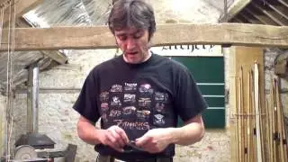 How to make a longbow - cuting the tillering nock