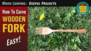 How to Carve Wooden Fork - Easy