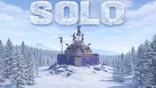 Building a SOLO STRONGHOLD in the Deep Snow | Rust Movie