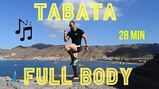 Rutina Tabata cuerpo completo sin equipo/39 Rounds-28 minutos/Sin equipo