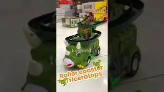 🚗🦖 Best toys. Dinosaur Triceratops Toy Car with Moving Track & LED Lights! 🦖🚗