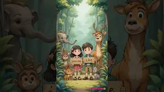 Alisha and Hassan&rsquo;s Jungle Adventure #ai #animation #shorts