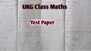 UKG Class Maths Test Paper/Add the numbers?Picture subtraction?Write before and between number?