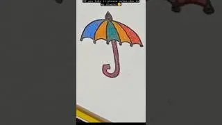 #shorts how to draw umbrella step by step ☂️ #creativediyarts #howtodraw #shortvideo