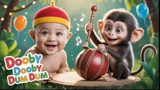 Dooby Dooby Dum Dum | Baby Ne Pehna Topi | Bandar Bajaye Dholki | Kids Dance Rhyme | Jungle Cartoon